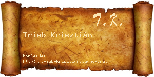 Trieb Krisztián névjegykártya
